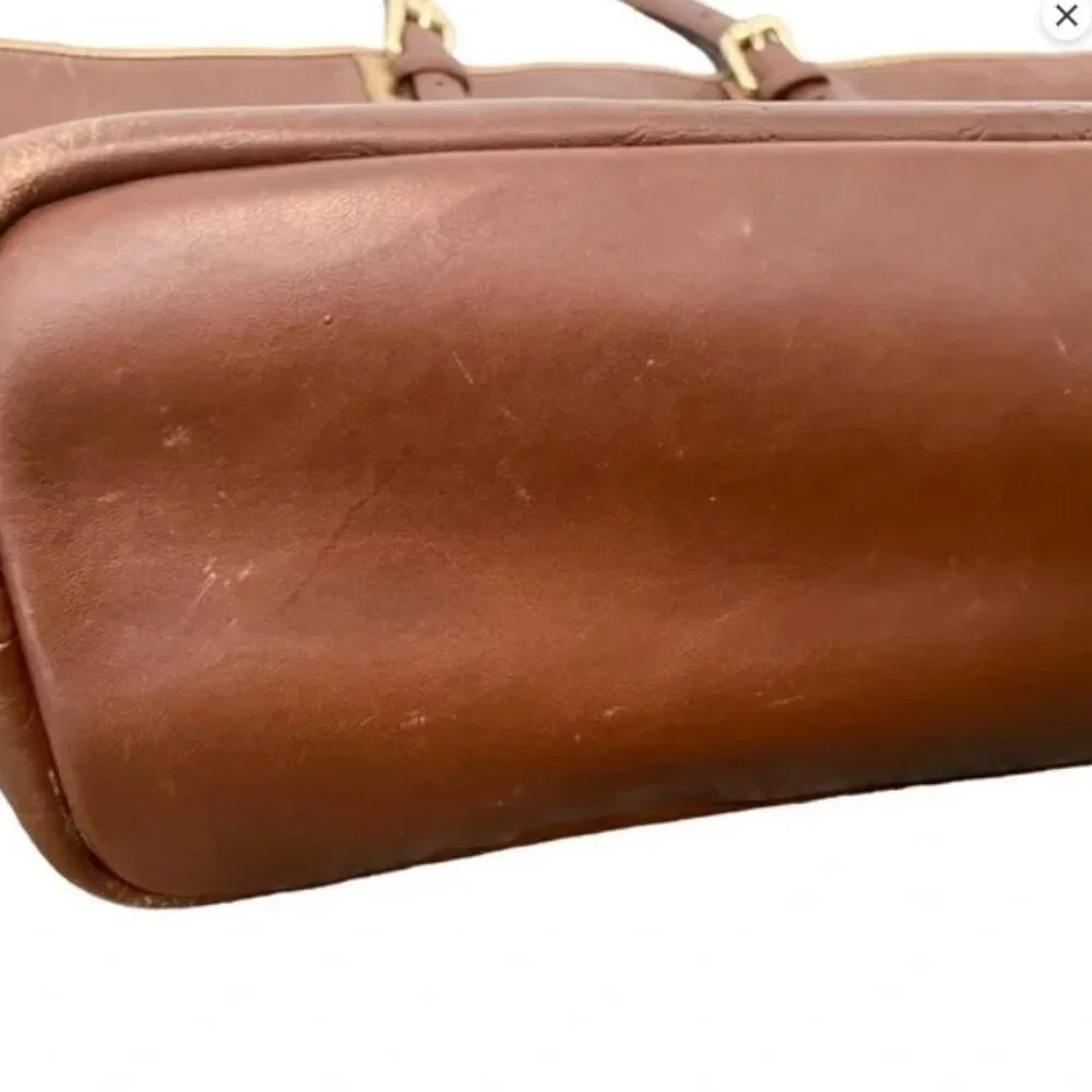 Longchamp Brown Leather Embossed Logo Pliage Bag - Picture 10 of 13